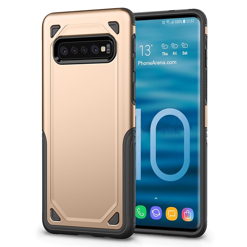 mobiletech-samsung-galaxy-S10 Plus-shockproof-case-gold